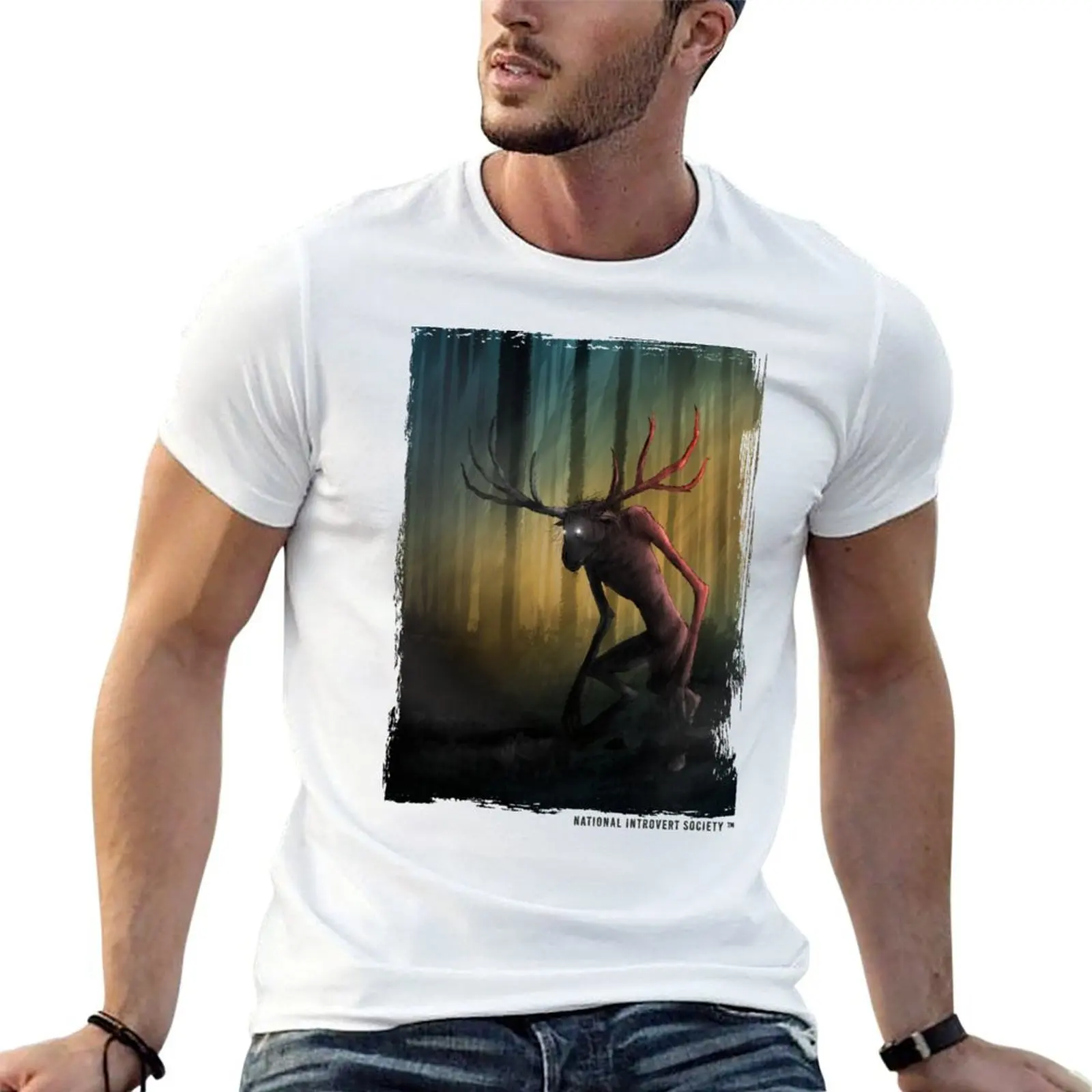 Wendigo - Original Comic Watercolor Cryptid Artwork T-Shirt funny meme t-shirts sweat mens graphic t-shirts