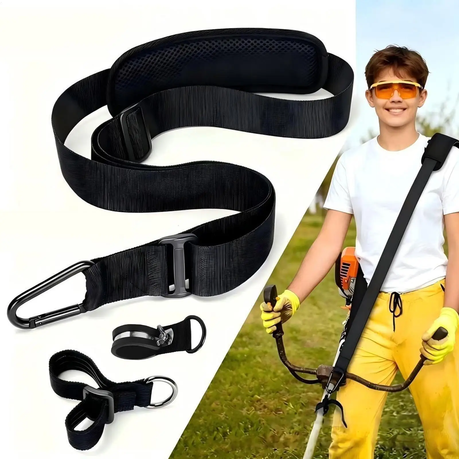 String Trimmer Harness Grass Mower Harness Replacement Grass Trimmer Shoulder Strap For Lawn Outdoor Garden Backyard Patio Deck