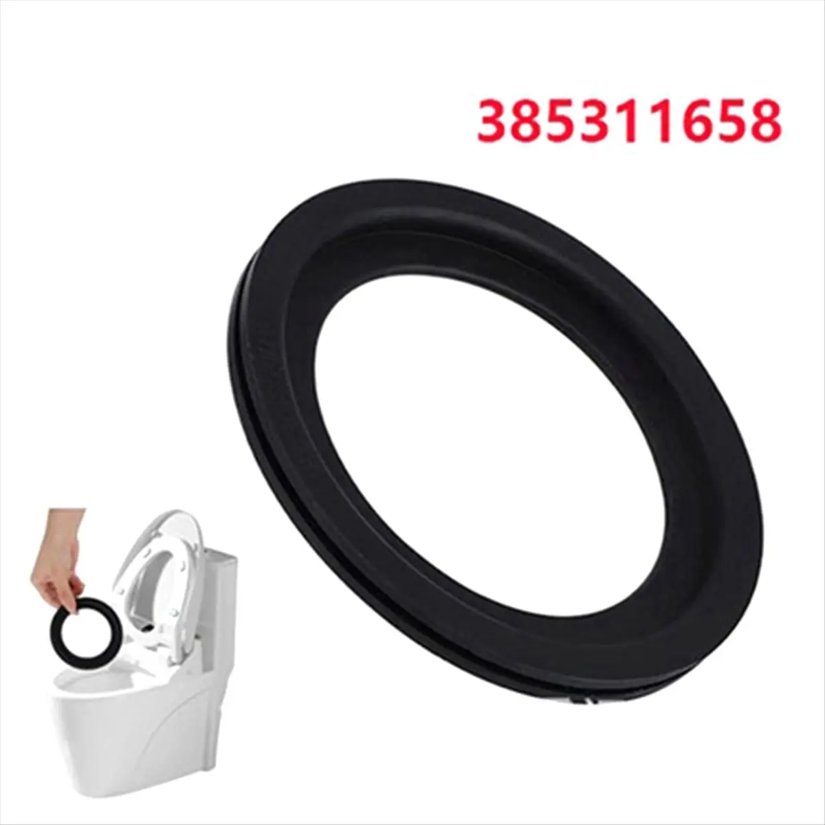 #04C (Black)RV Toilet Seal, Toilet Flush Ball Seal Gasket 385311658,Automotive Parts & Accessories view 5