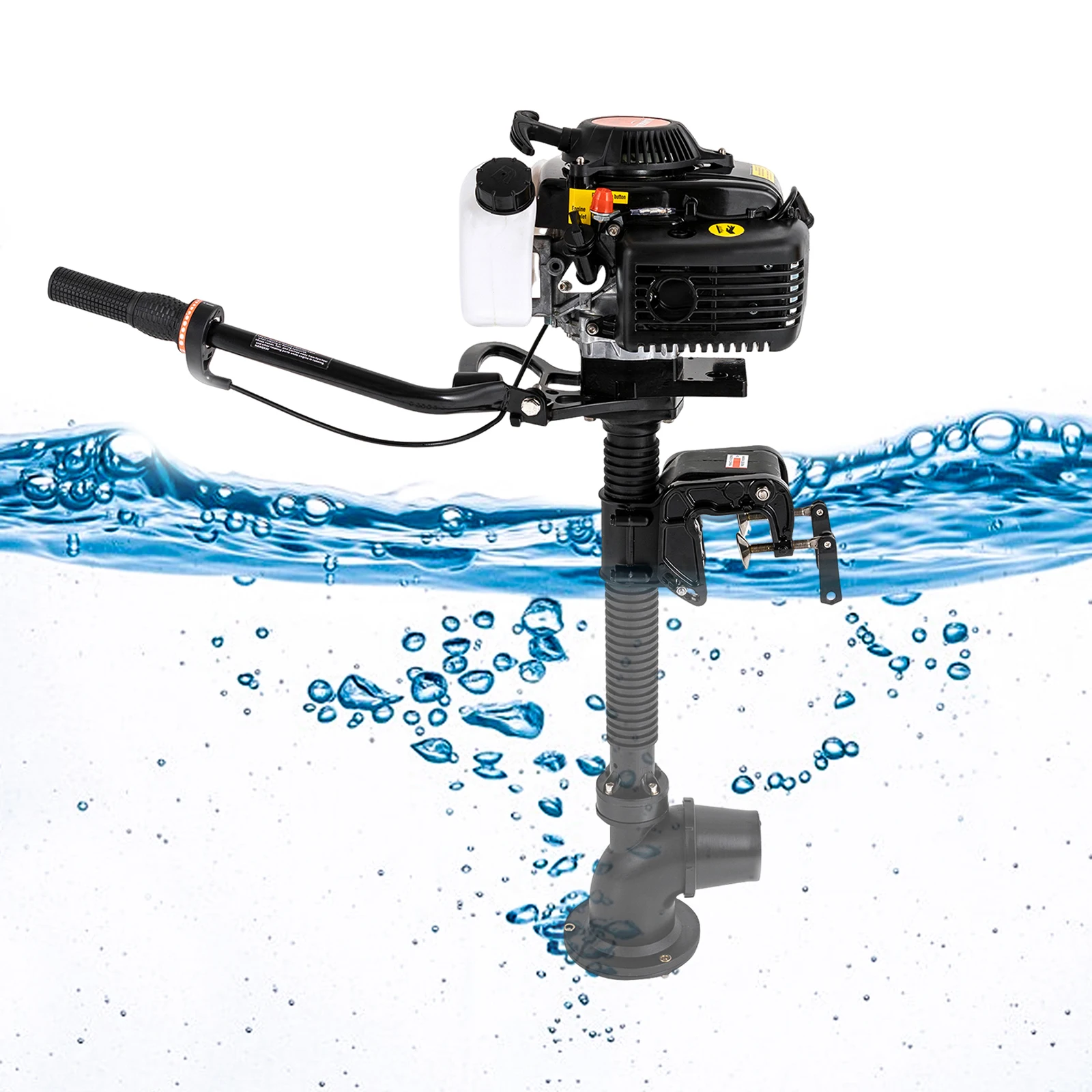 4 Stroke 4HP Outboard Motor Fishing Boat Engine with Air Cooling Jet Pump Outboard Short Shaft Motor 55cc