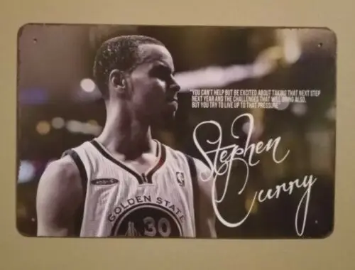 1e,Stephen Curry - metal hanging wall sign