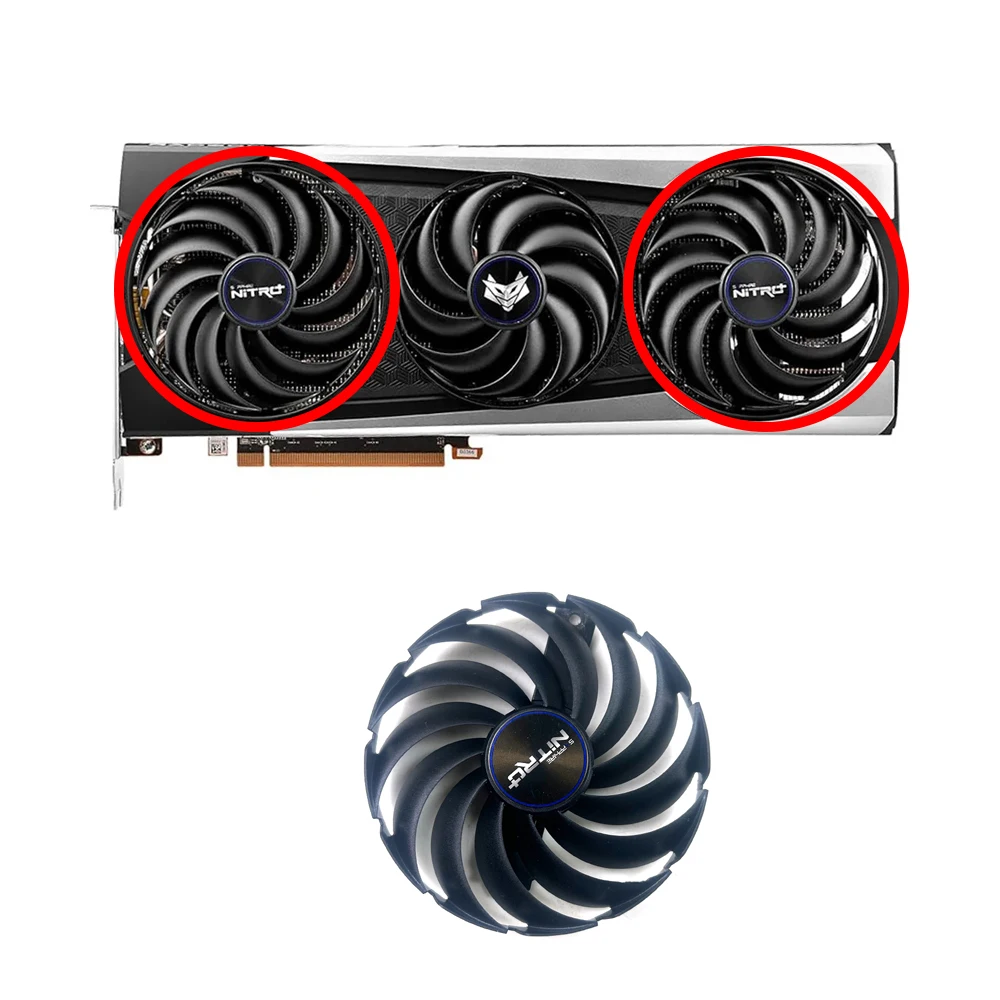 Original Cooling Fans 95mm 85mm FDC10U12D9-C RX6900 XT GPU Fan For Sapphire NITRO+ AMD Radeon RX 6700 6800 6900 XT Graphics Card