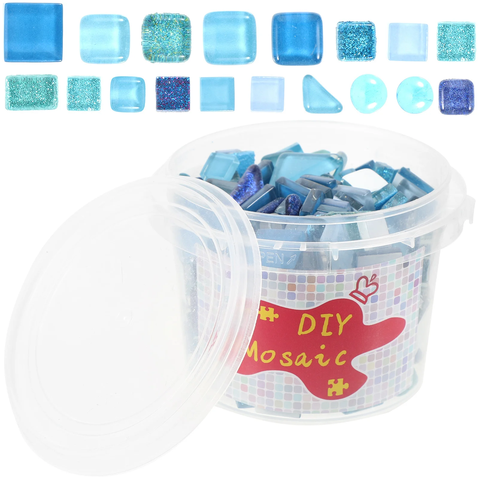 

1 Bucket Mosaic Tiles For Crafts Making Diy Glass Mosaic Pieces Handmade Craft Material Smooth Uniform Thickness Perfect Size