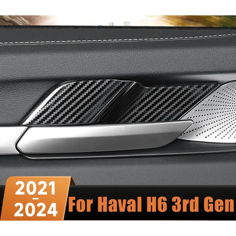 

Carbon Fiber Car Inner Door Handle Bowl Decoration Trims 3d 3d Trims For Haval H6 3rd Gen 2021 2022 2023 2024 Gt Dht Phev