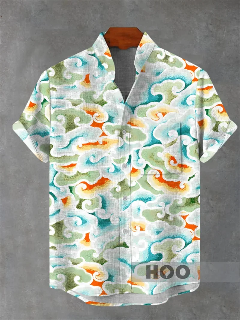 

Мужская рубашка для боулинга с 3D-принтом и лацканами, женская повседневная и модная рубашка с длинными рукавами, уличная одежда на пуговицах