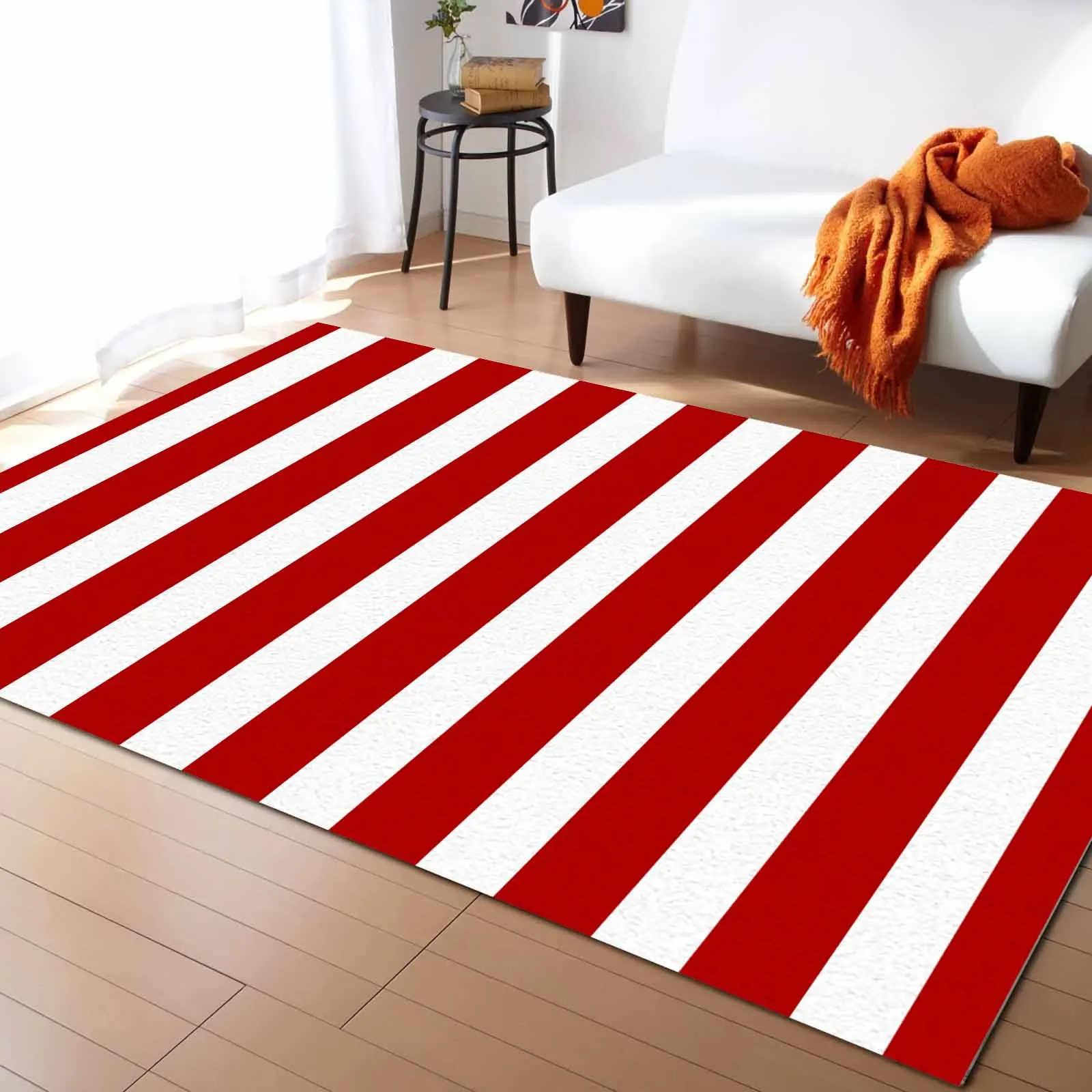 

Striped Red Carpet For Home Living Room Bedroom Bedside Decor Large Area Rug Teen Room Decor Carpet