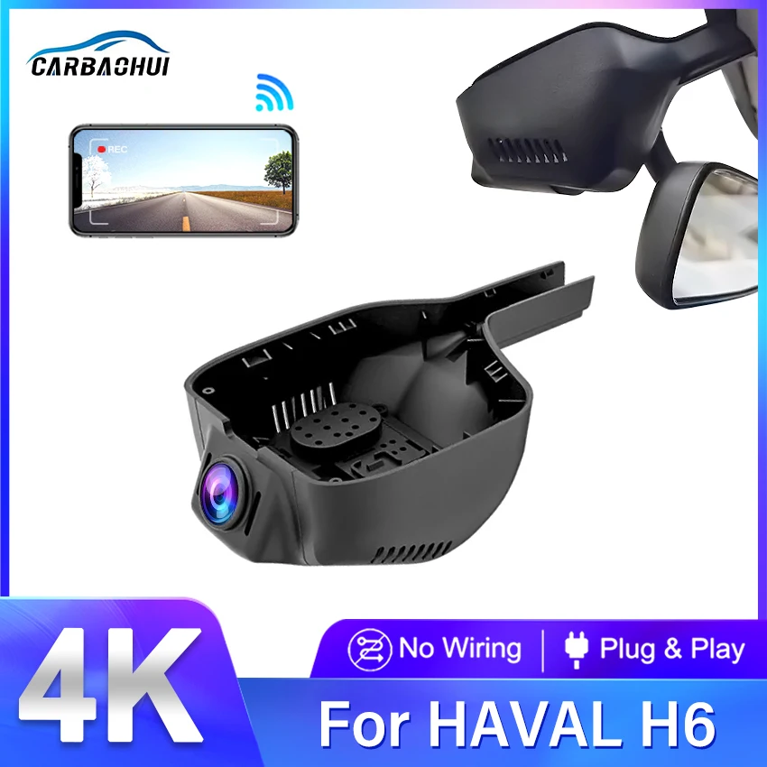 4K Dash Cam 2160P HD Car Wifi DVR Car DVR Recorder for Great Wall Haval H6 2015 2016 2017 2018 Control by Mobile Phone App