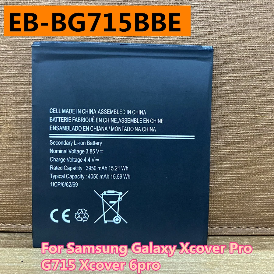 New EB-BG715BBE EB-BG736BBE Replacement Battery For Samsung Galaxy Xcover Pro G715 Xcover6 6 Pro 6pro Repair Part 4000mAh Phone