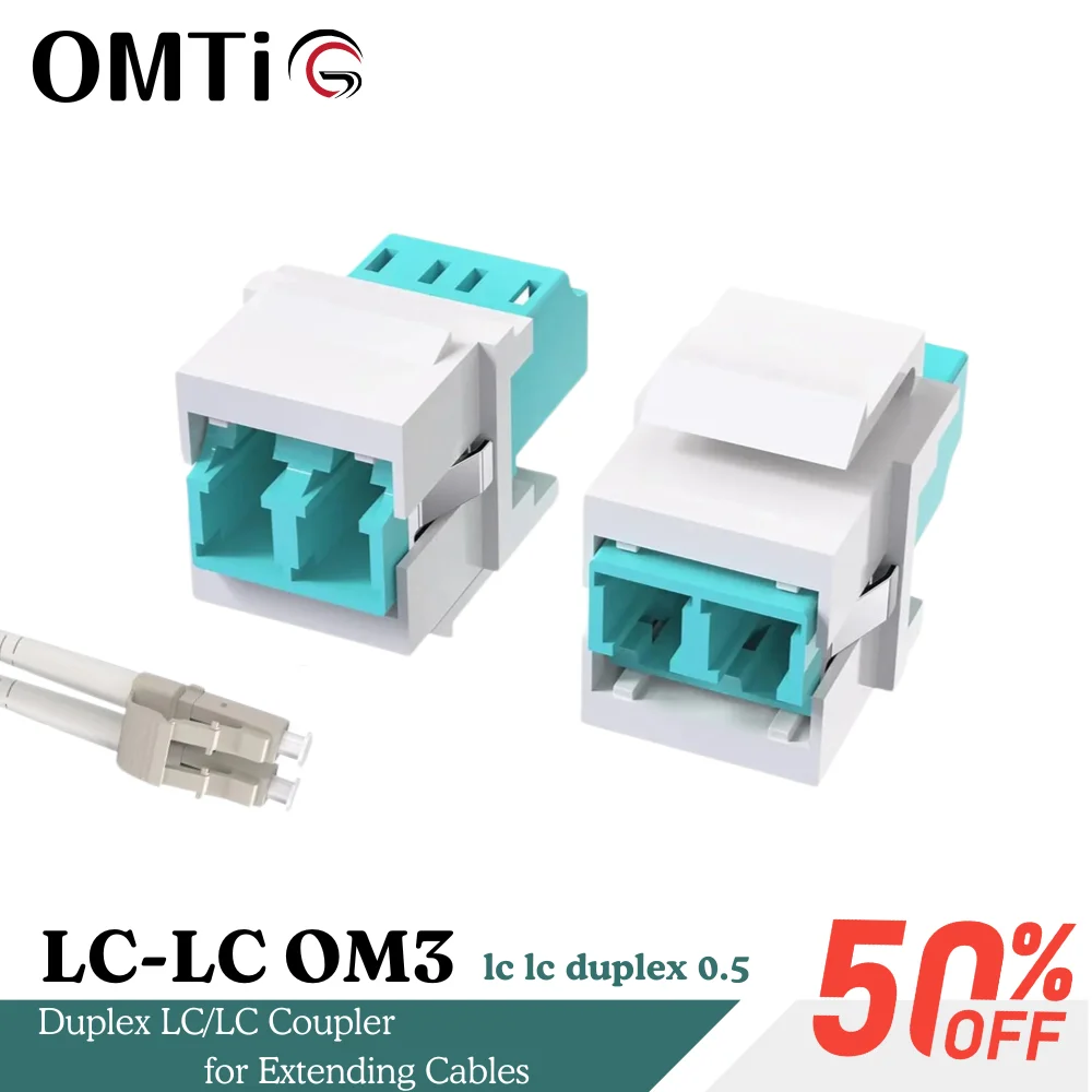 OMTiG Fiber Coupler Duplex LC/LC Coupler for Extending Cables in a Faceplate or Keystone Panel