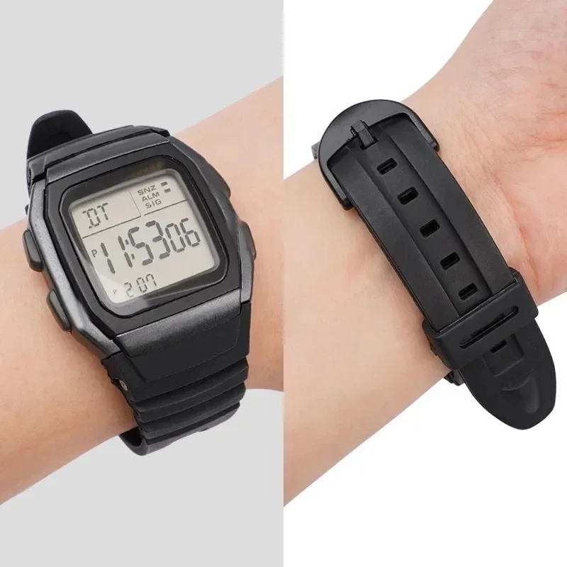 Silicone Sports Watch Band for Casio 3239 W-96H-1A W-96H-1B W-96H-2A W-96H-3A W-96H-4A2 W-96H-4A W-96H-9A Electronic Watch Strap