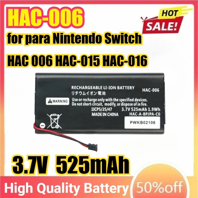 

HAC-006 HAC006 525mAh for para Nintendo Switch HAC 006 HAC-015 HAC-016 HAC-A-JCL-C0 HAC-A-JCR-C0 Switch NS Joy-Con