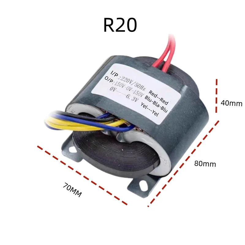 

Custom R core R20 R25 30W 30VA 115V 220V 230V to 9V 12V 15V 18V 24V power supply audio toroidal transformer for audio amplifier