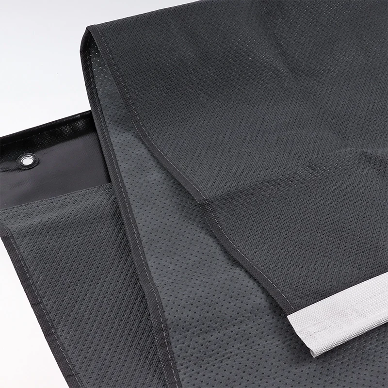 1PCS Caravan Front Towing Cover 200x160CM Black Weatherproof Fastening With Keder Piping & Hooks Bug Protection Cover