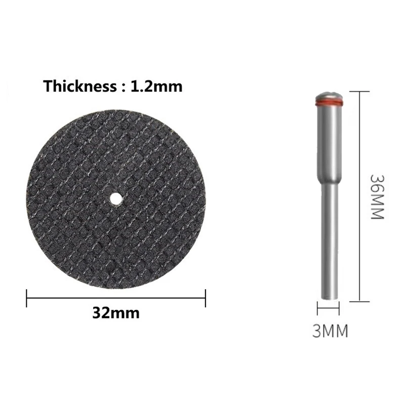 Imagem -02 - Disco de Corte Abrasivo com Mandris Rodas de Moagem Acessórios Dremel Ferramenta Rotativa de Metal Lâmina de Serra 32 mm 5100 Pcs