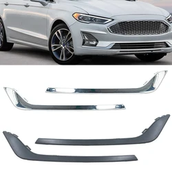 Front Bumper Fog Light Lamp Eyebrow Strip Trim For Ford Fusion Mondeo 2019 2020 Stickers Lamp Hoods Car Accessories