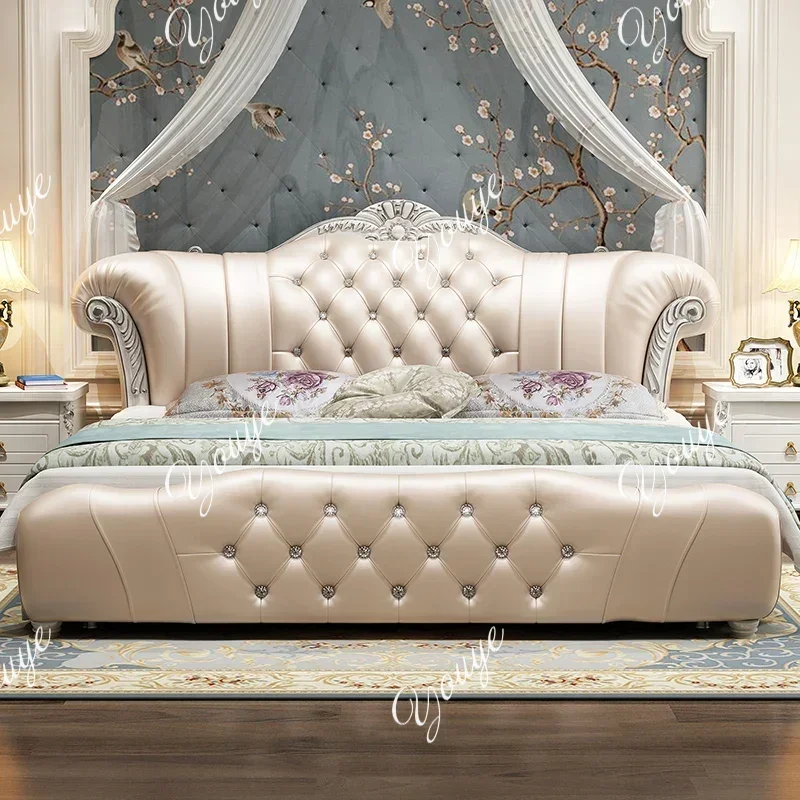 XM 180X200CM Deluxe King Size Bed With Headboard Furniture Double Frames And Bases Super King Frame Bases And Bed Frames