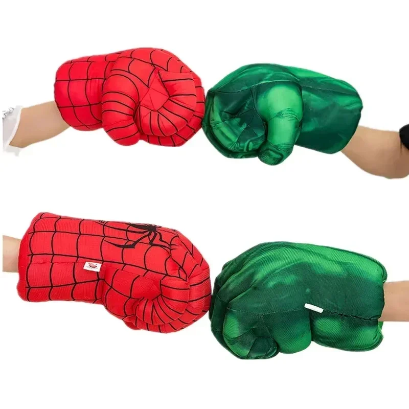 Halloween  Cartoon Foam Boxing Punch Gloves for Kids Spider Man Iron Man Hulk Costume Party Superhero Dress Up Fighter Props