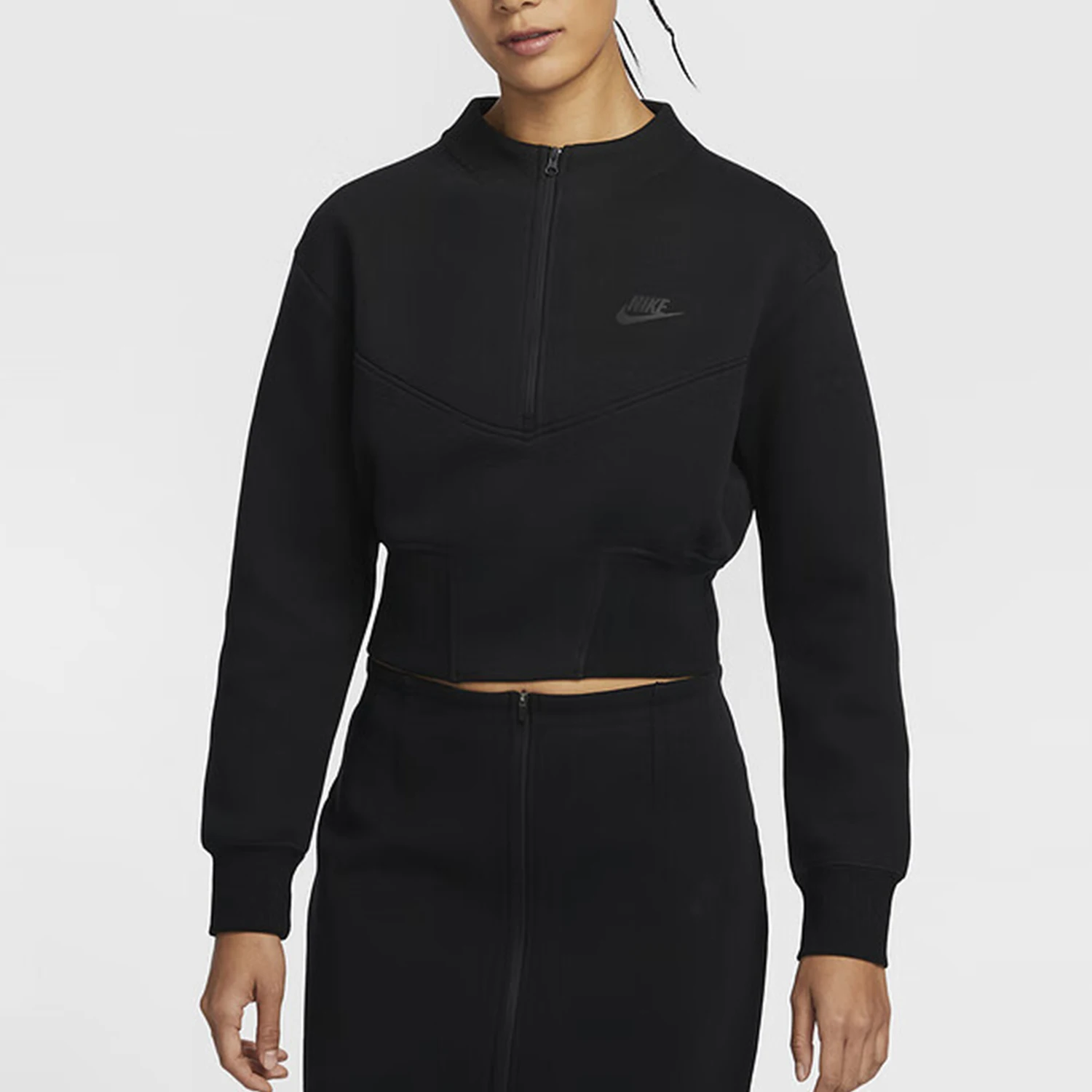 

Nike Official New Women's Short Warm Knit Half-Zip Sweatshirt HJ1032-010
