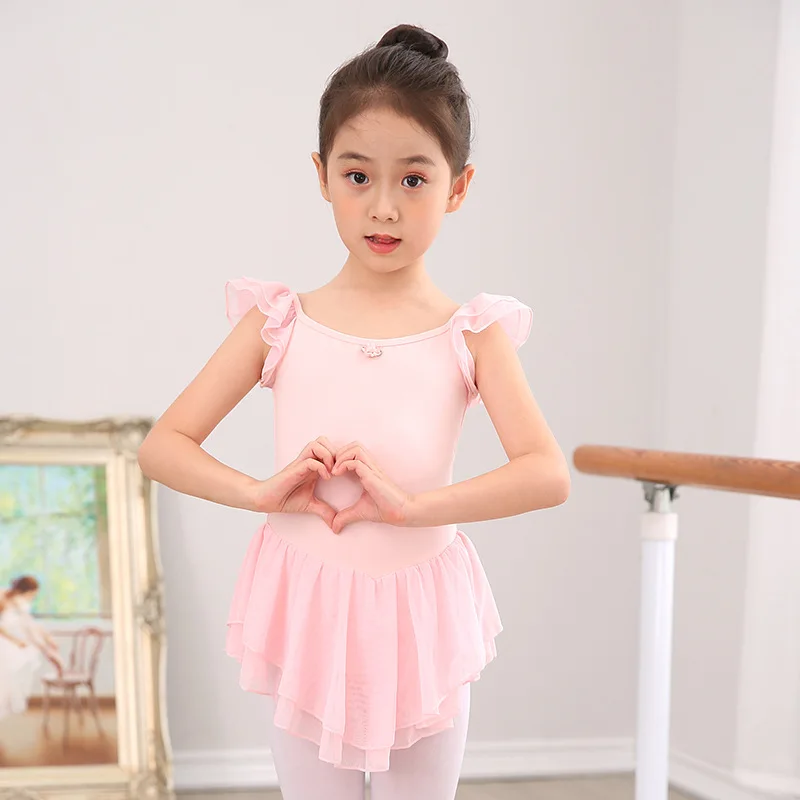 Dance clothing for children and girls, summer short sleeved training clothing for dancing, children's gymnastics clothing, Chine