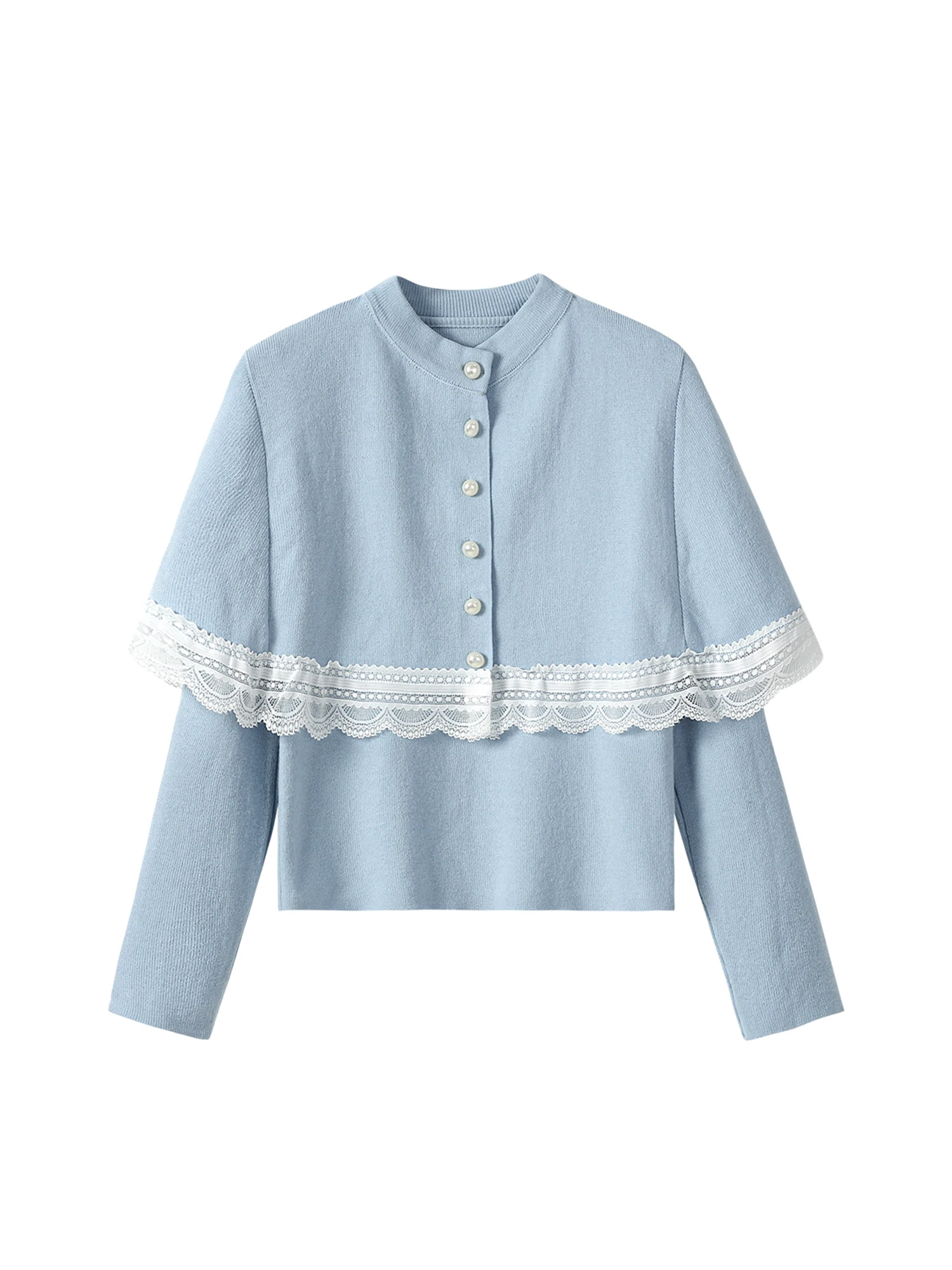 

Женская синяя кружевная лоскутная футболка Harajuku Y2k, футболка, эстетические винтажные модные футболки с длинными рукавами, осенняя одежда 2000-х годов, 2025