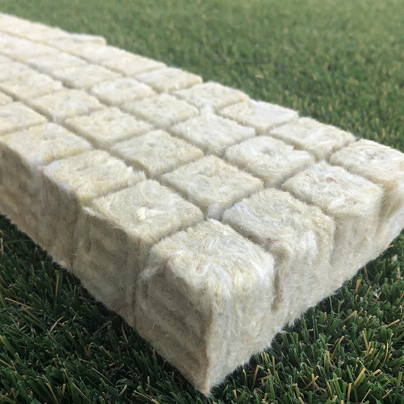 Rock wool grow cubes for hydroponic systems