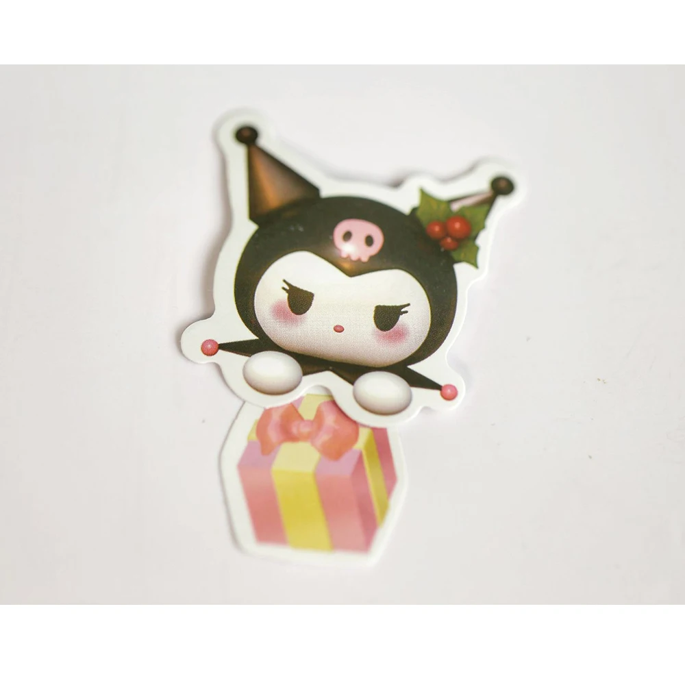 Engraçado Sanrio Anime Kuromi Adesivos para Crianças, Brinquedos bonitos adesivos dos desenhos animados, Garrafa de água do telefone, Scrapbook Graffiti Decalques, 10 Pcs, 30 Pcs, 50 Pcs, 100Pcs