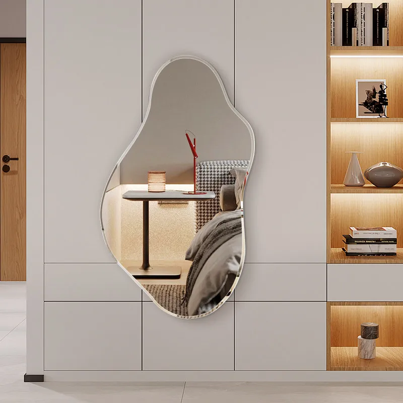 Portable Lounge Mirror Wavy Wall Mirror Modern Aesthetic Designer Luxury Accent Vintage Professional Spiegels Home Products