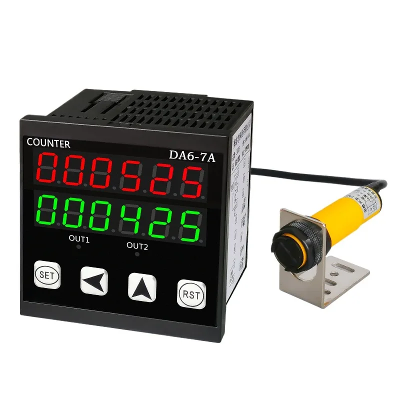 Optoelectronic automatic sensing infrared counter,electronic digital display, industrial point counting,conveyor belt,water flow