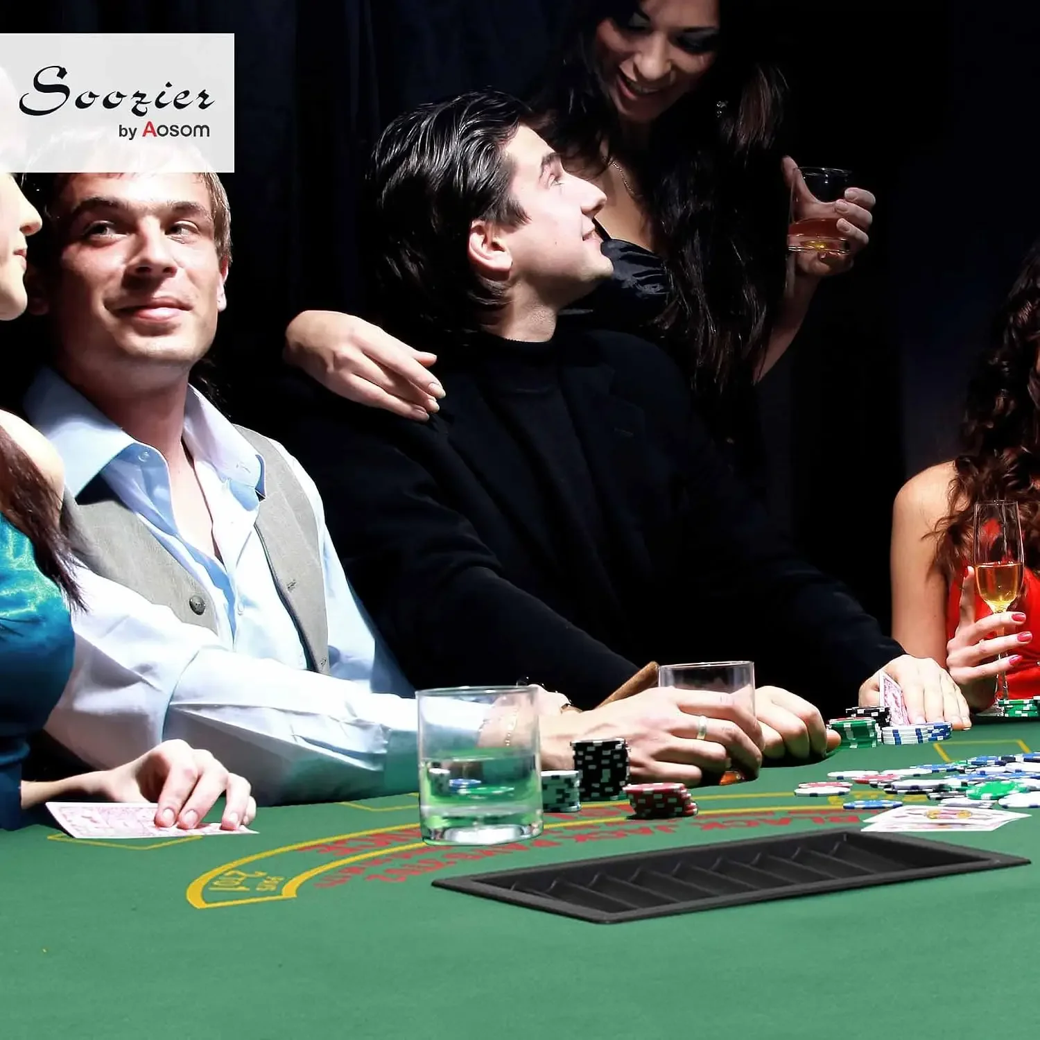 Poker Table Foldable Blackjack Table for 7 Players 72
