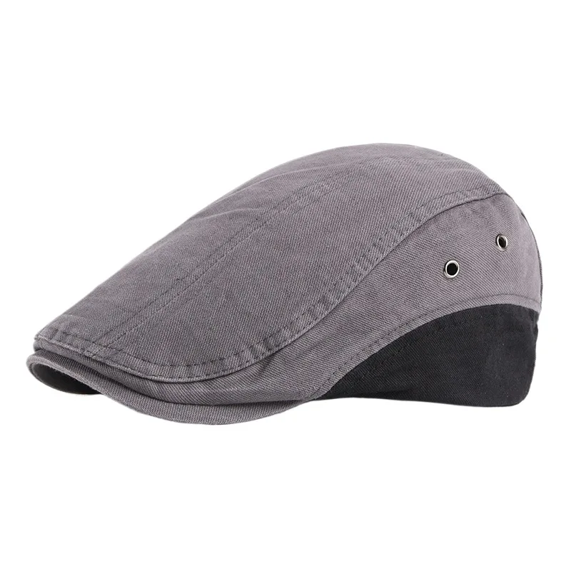 

Korean Style Spring Summer Pure Cotton Plus Size Beret Men's Sun-proof British Retro Peaked Cap Women's Casual Hat Breathable