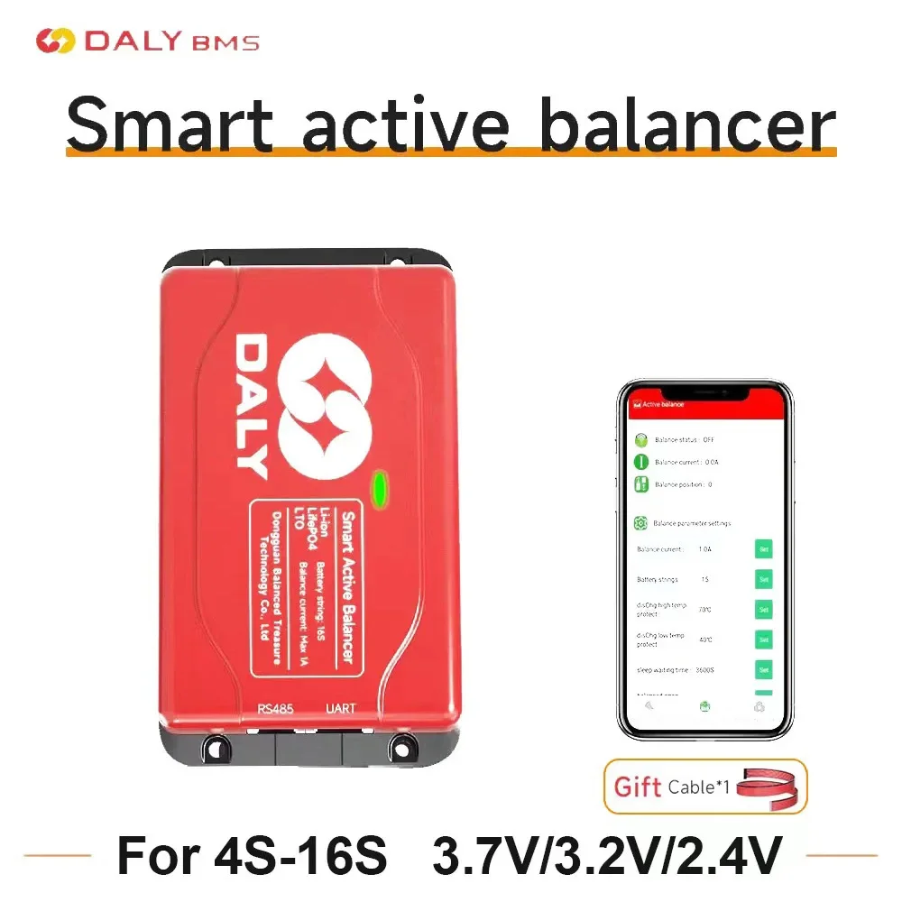 Daly BMS Active Balancer LiFePO4 Battery Equalizer 24V Equalizador de Bateria Balance Board 1A 4S 6 8S 16S Akcesoria