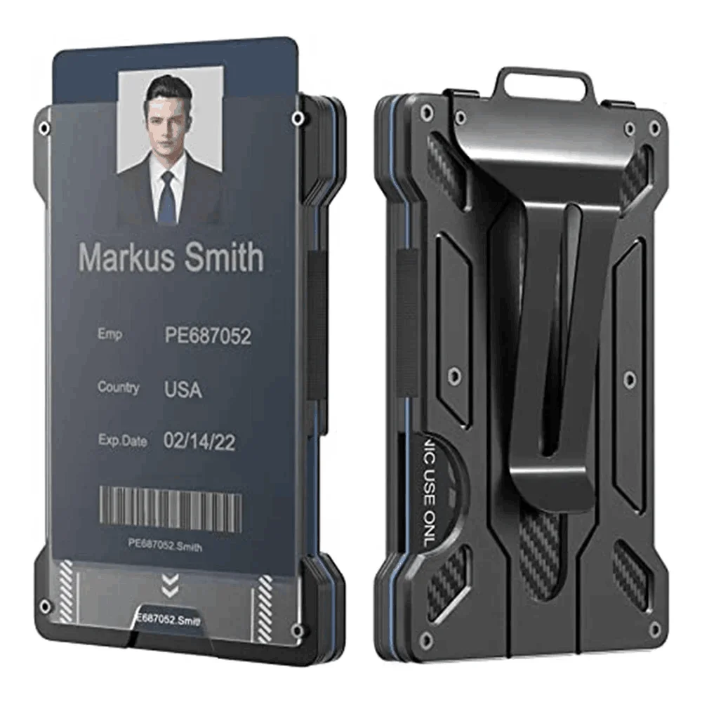 Metal Visit Card Holder Rfid Wallets Slim Thin Mini Bank Credit Business Cardholder Case Male Money Clip Fashion Wallet for Men