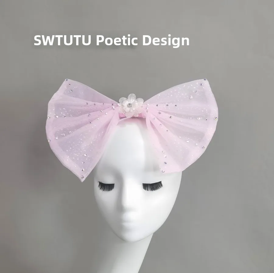 

Pink Ballet Dance Headwear with Flower for Teens And Adults Tutu Skirt Accory Knot Youth And Adult Ballet Gear