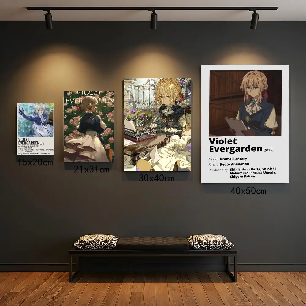 anime V-Violet Evergarden-N Painting Calligraphy Elegant Botanical Decor for Living Room Modern Interior Design