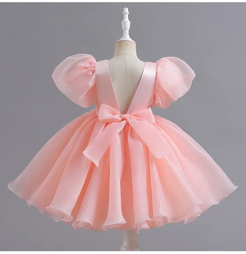 2024 New Year Kids Dresses For Girls Carnival Easter Princess Girls Dress Party Wedding Tulle Baby Children Baptism puff Costume