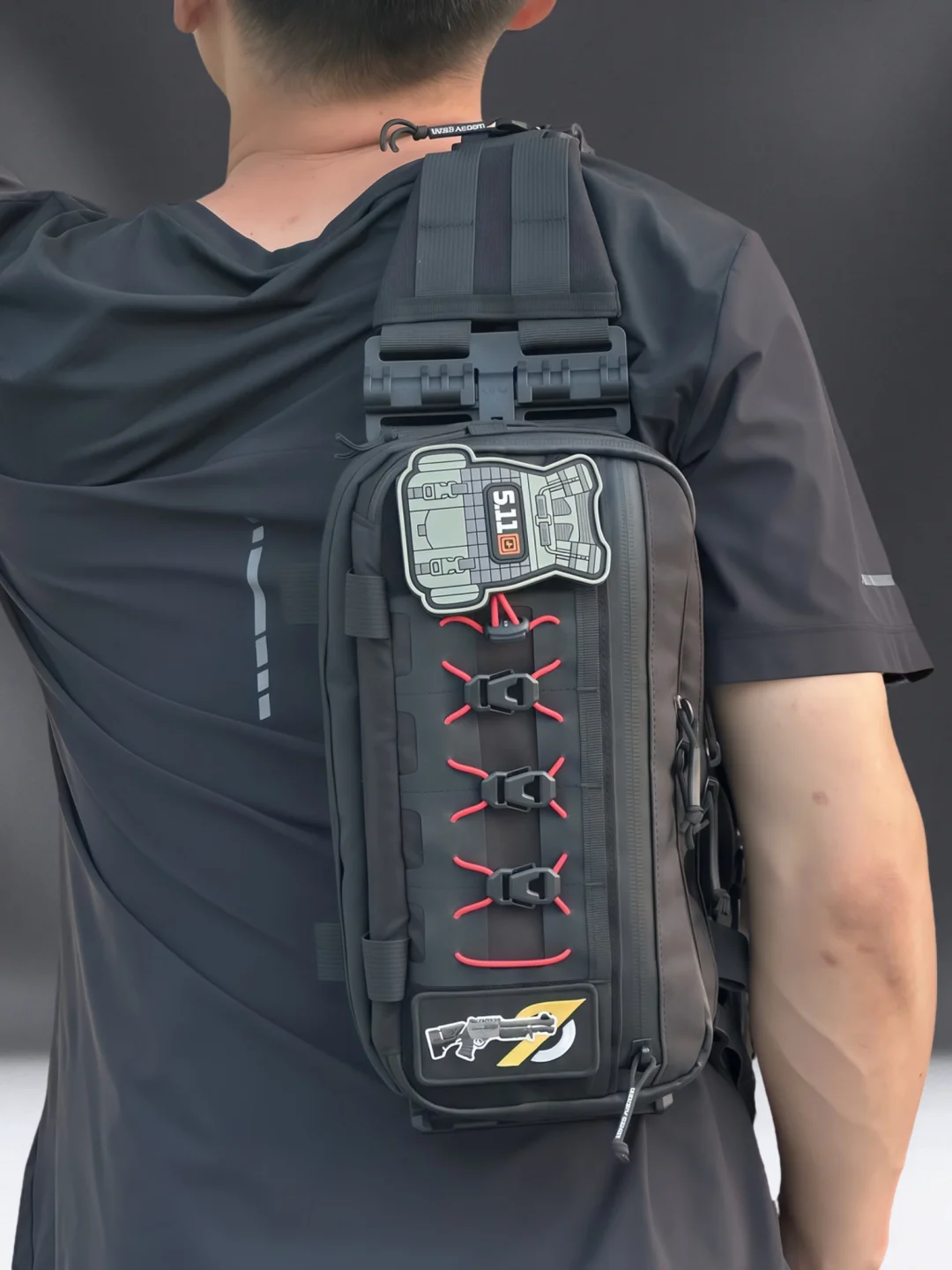 

Wudie Equipment Qinglong, уличная тактическая сумка через плечо на одно плечо, нейлоновый материал, спортивная повседневная сцена, маленький размер