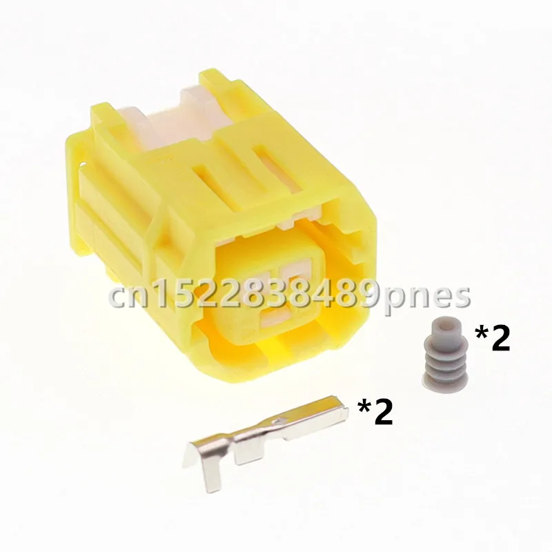 2 Pole 7283-8794-70 90980-12490 Car Wiring Harness Plug Automotive Socket Yellow Auto Connector