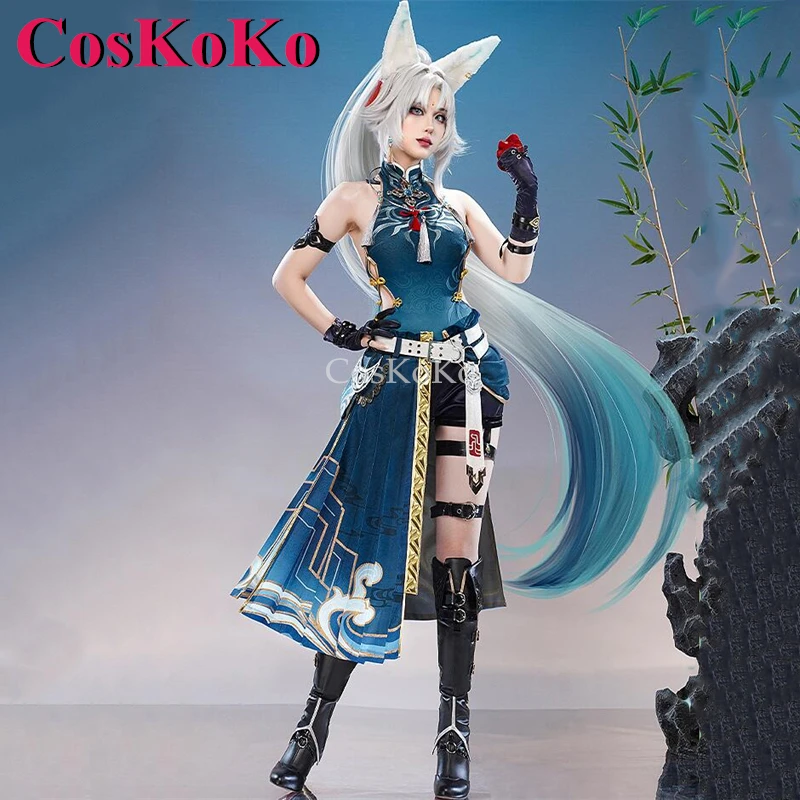 CosKoKo Feixiao Cosplay Game Honkai: Star Rail Costume Gorgrous Sweet Elegant Combat Uniforms Halloween Party Role Play Clothing