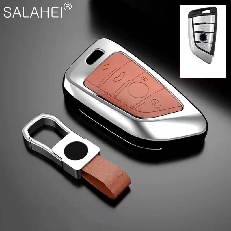 

Car Zinc Alloy Leather Key Case For BMW X1/2/3/4/5/6 1 2 5 7 Series F01/02 F06 F30 F20 F10 F15 F16 F18 F22 E53 E70 E39 G30 M3 M5