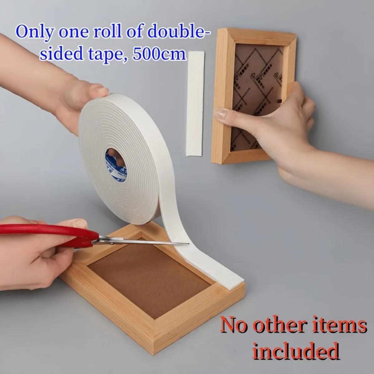 High viscosity foam double-sided tape, shock-absorbing sponge double-sided tape, seamless and strong fixing of photo frame