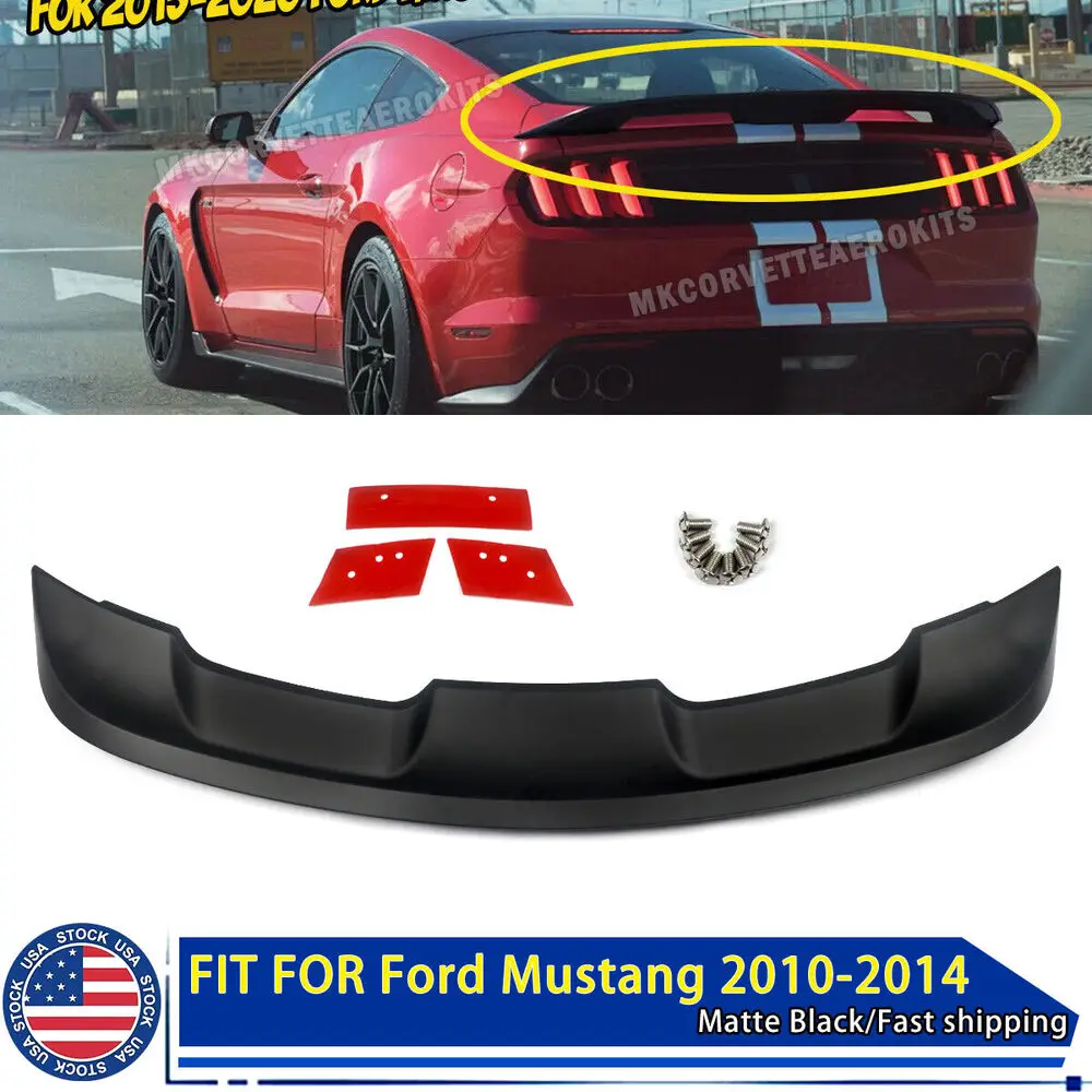 

GT500 Style Fits 2010-2014 Ford Mustang GT Coupe Rear Trunk Spoiler Wing Black