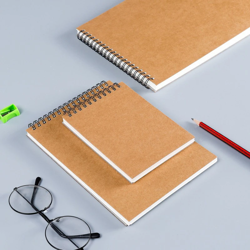 Sketchbook desenho livro de arte desenhado à mão livro em branco bobina espessada folhas soltas casca dura flip aquarela mão