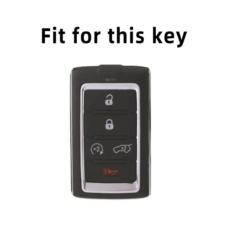 For Jeep Grand Cherokee L Proximity Grand Wagoneer 2021 2022 TPU Car Remote Key Cover Case Shell Fob Holder Protector Keychain