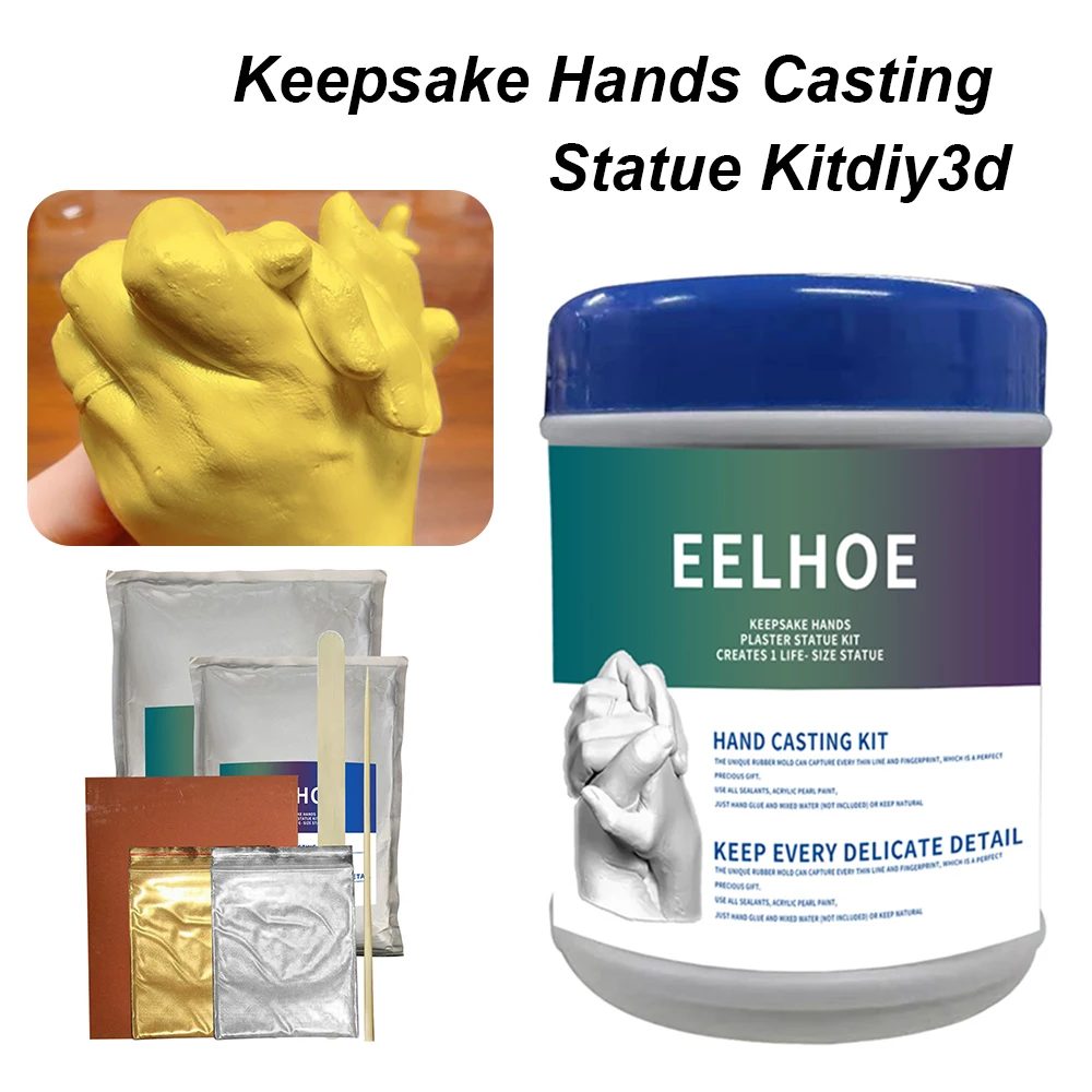 Keepsake Hands Casting DIY Plaster Statue Molding Kit Hand Holding Valentine's Day Present Wedding Accessories Hand Casting Kit
