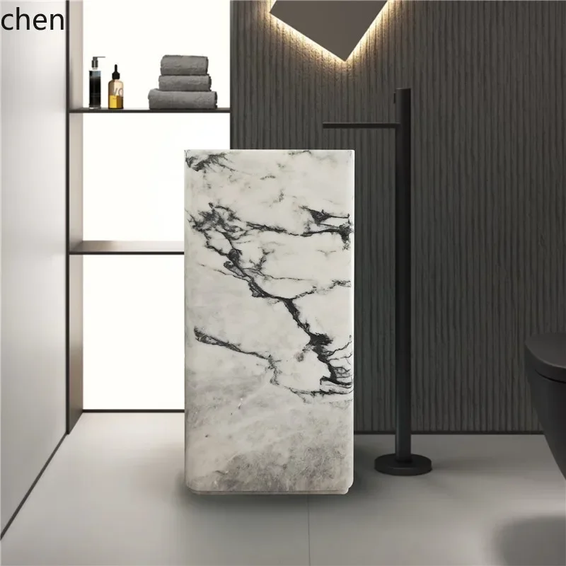 integrated column basin bathroom light luxury art floor wash basin small apartment column wash basin