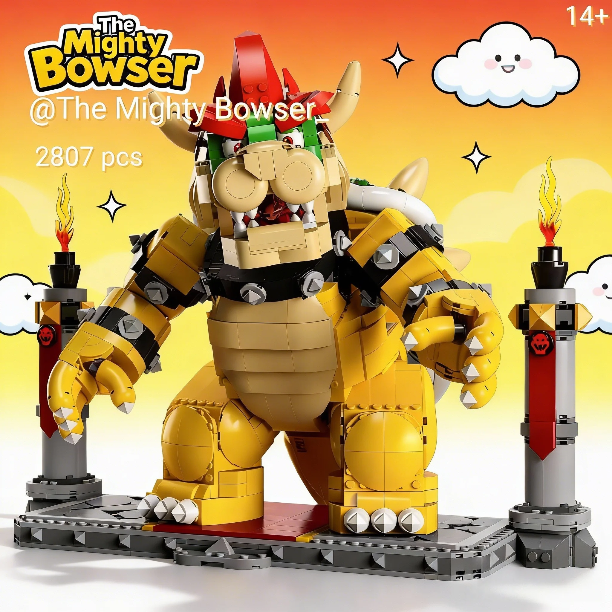 Ofertas Especiales 71411 2807 Piezas, Modelo del Poderoso Bowser, Bloques de Construcción de Super Mario, Juguetes para Niños, Regalos de Navidad y Cumpleaños