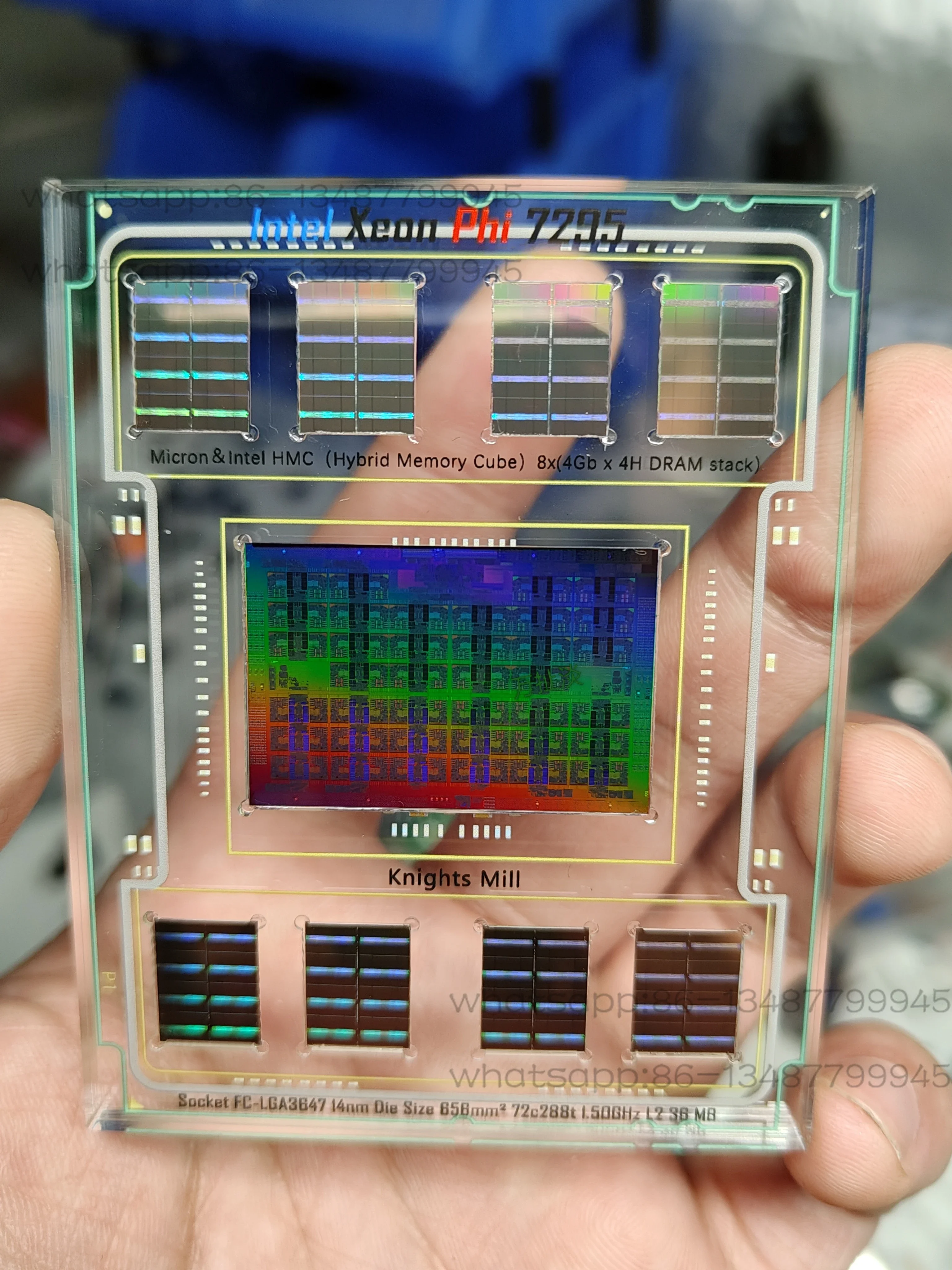

XEON PHI 7295 CPU Wafer Ornament Integrated Circuit Chip Semiconductor