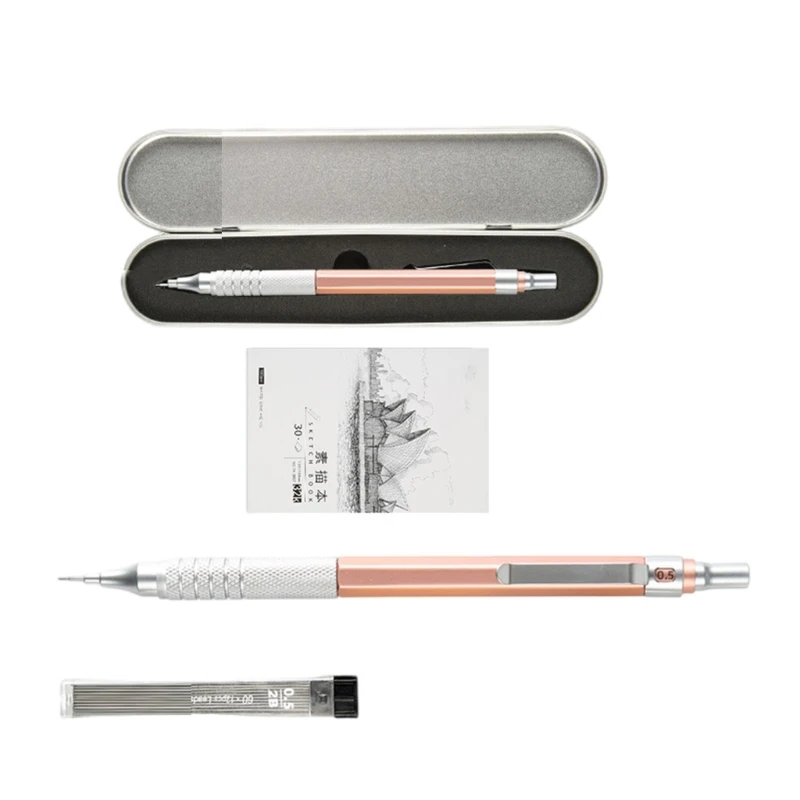 Conjunto lápis desenho com estojo mecânico lápis desenho automático d0ua