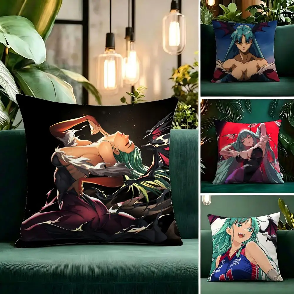 Popular Nearby M-Morrigan Aensland Cushion Cover Linen Pillow Cover Invisible Zipper para Sofa Silla de Oficina
