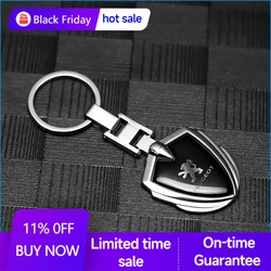 Car Badge Key Chain Keyring Shield Shaped Keychains Decor For PEUGEOT 107 206 2008 3008 4008 5008 307 308 406 508 RCZ 607 J9 301